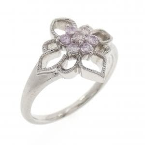 K18WG ピンクダイヤモンド リング 0.16CT