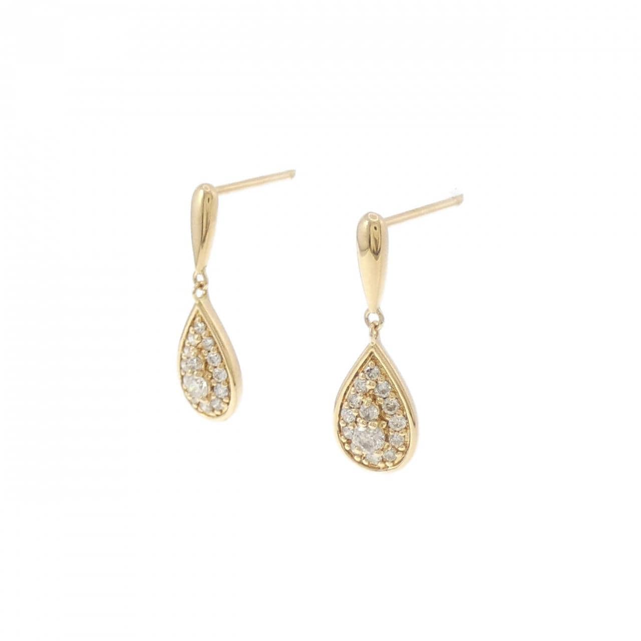 K18YG ダイヤモンド ピアス 0.16CT