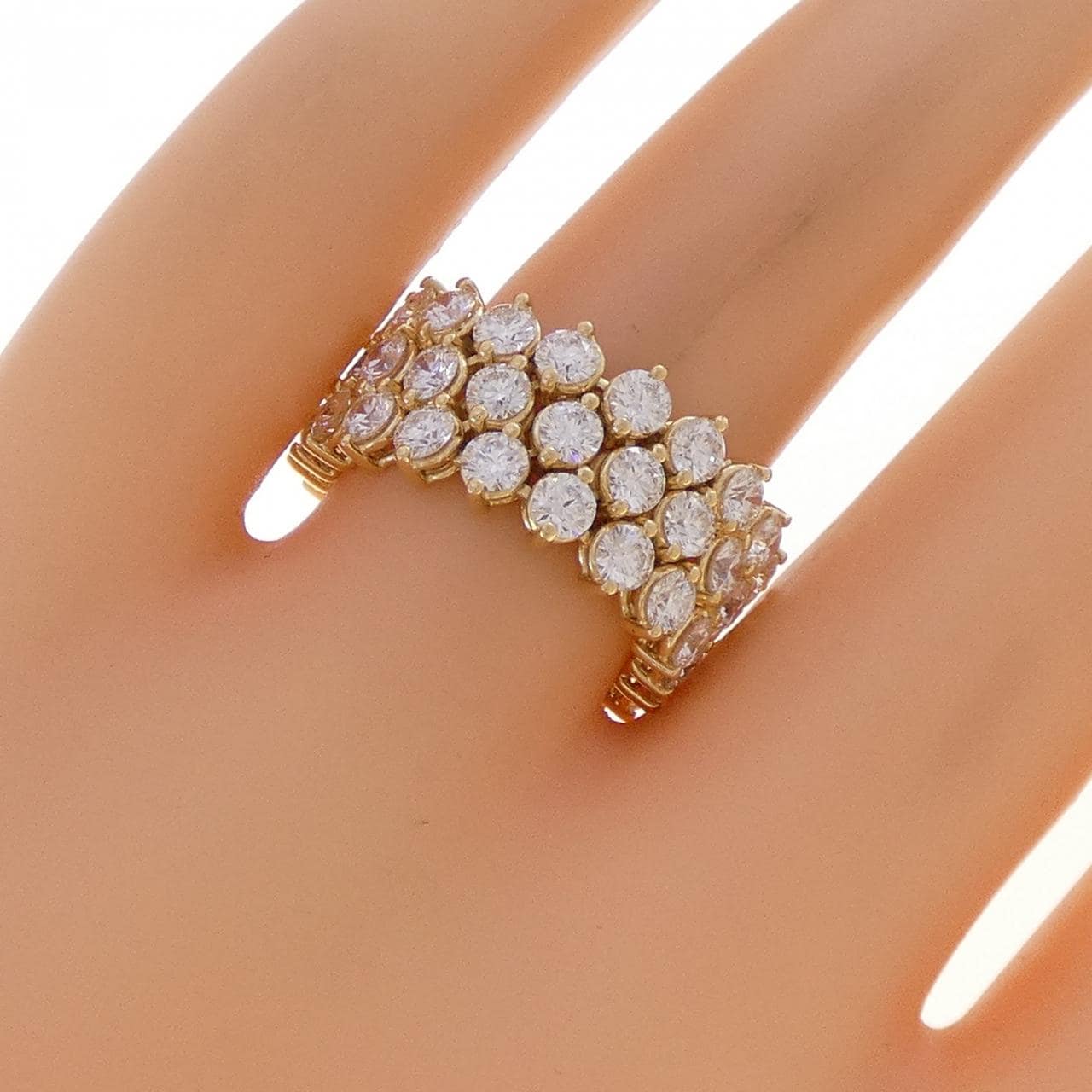 750YG フルエタニティ ダイヤモンド リング