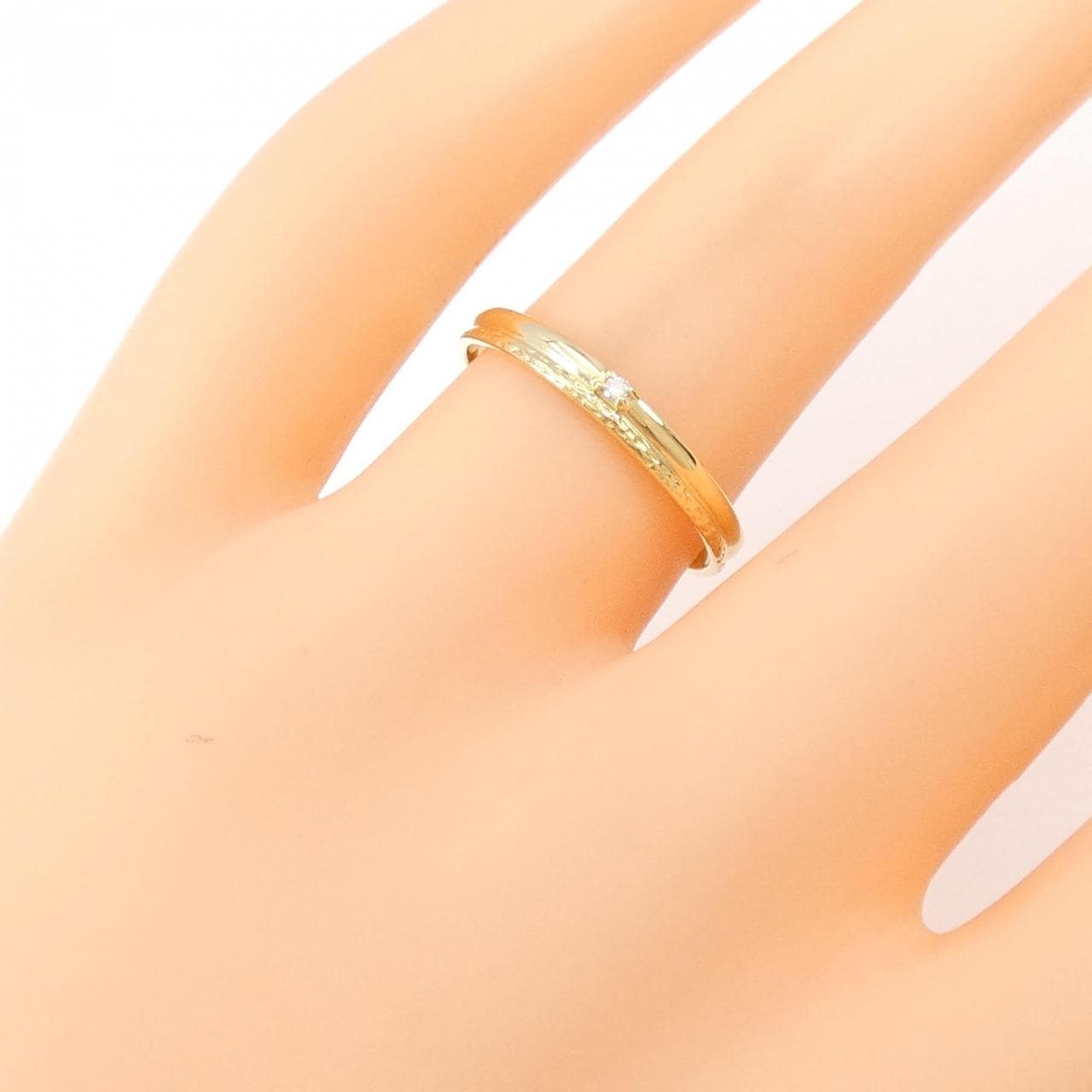 [Remake] K18YG Diamond Ring 0.01CT