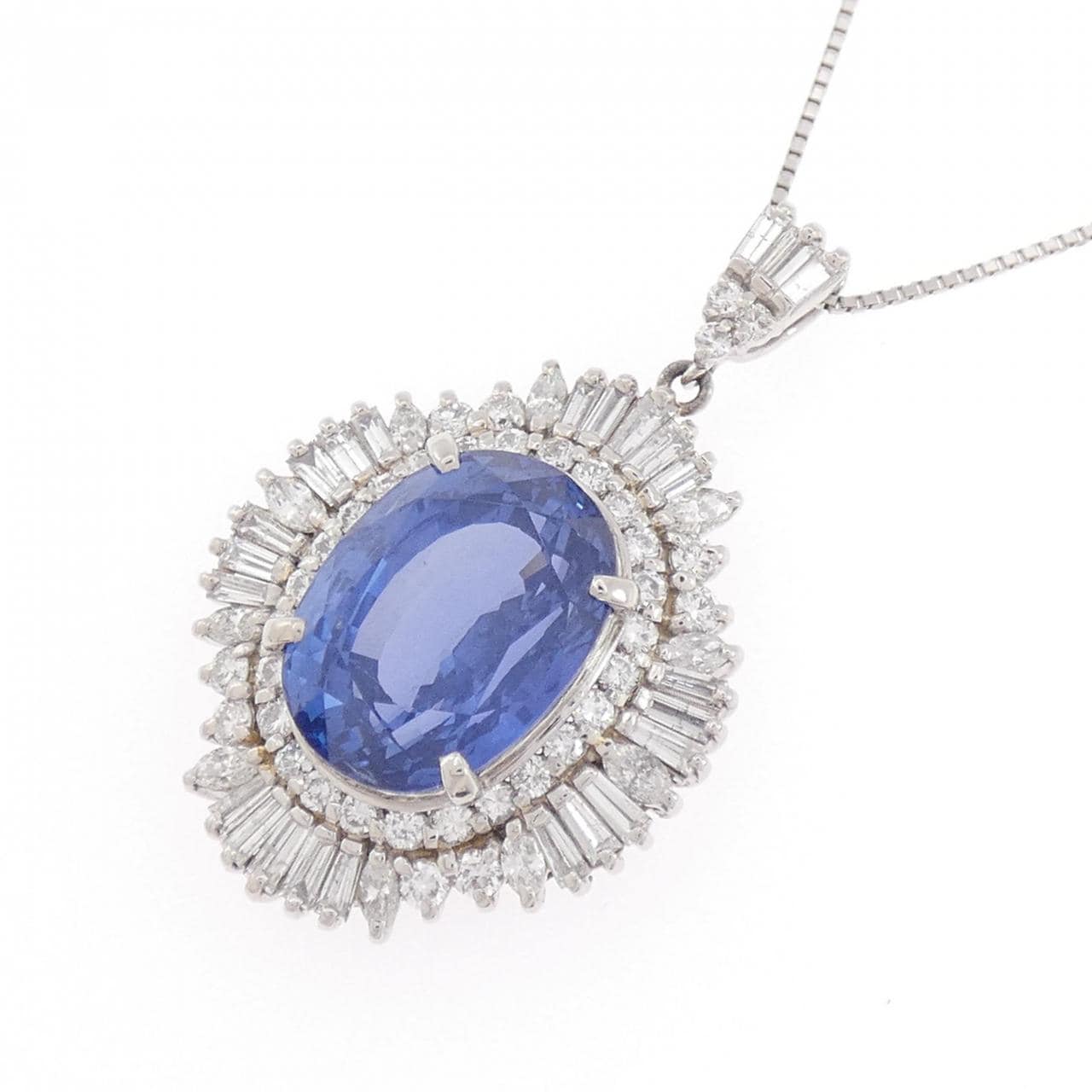 PT900/PT850 サファイヤ ネックレス 14.03CT スリランカ産