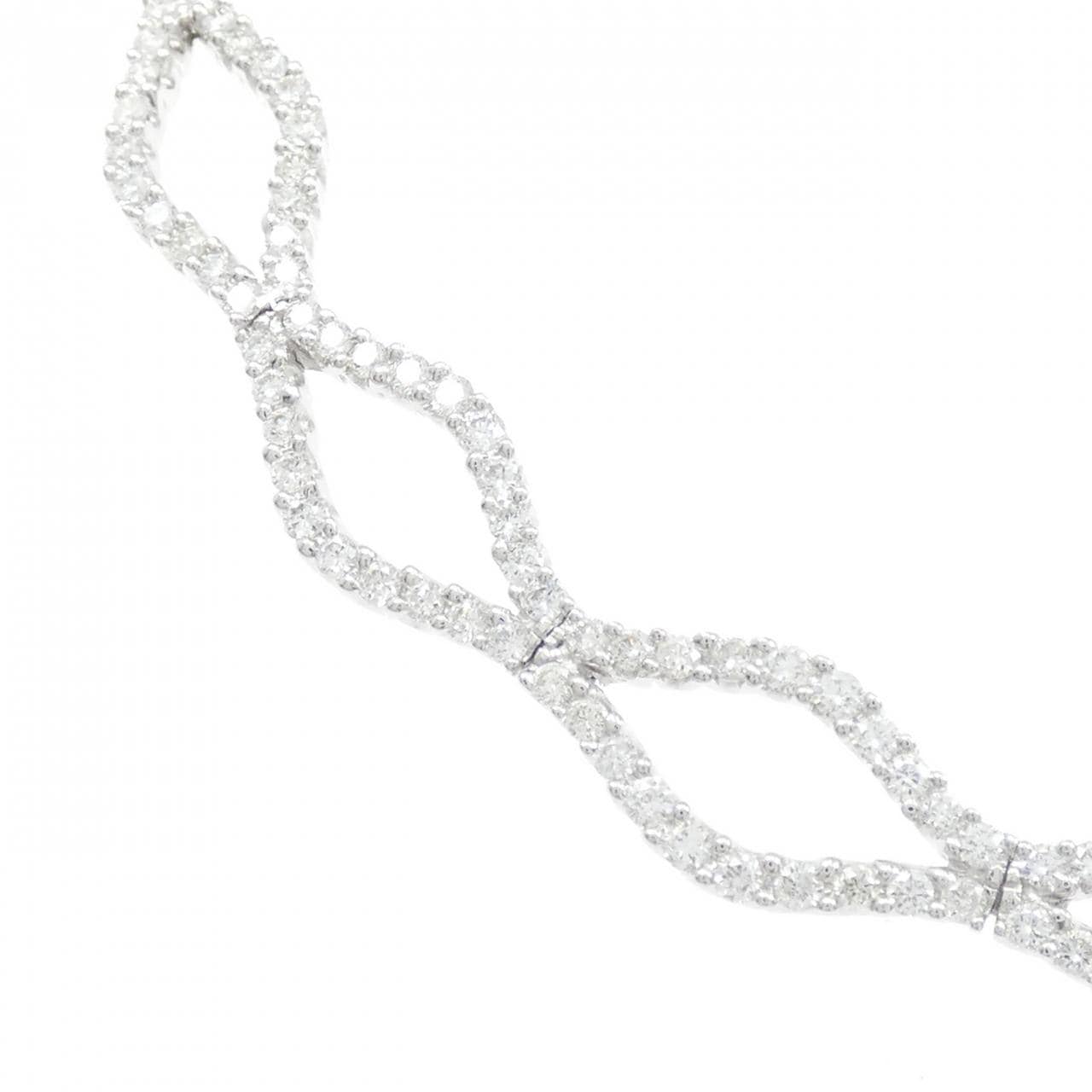 K18WG ダイヤモンド ネックレス 2.22CT