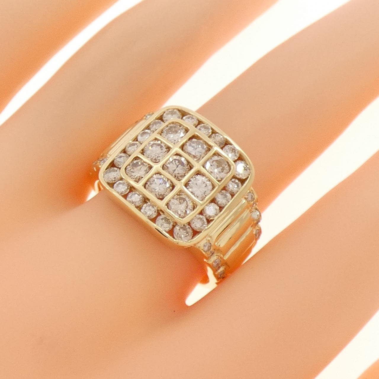 K18YG ダイヤモンド リング 1.96CT