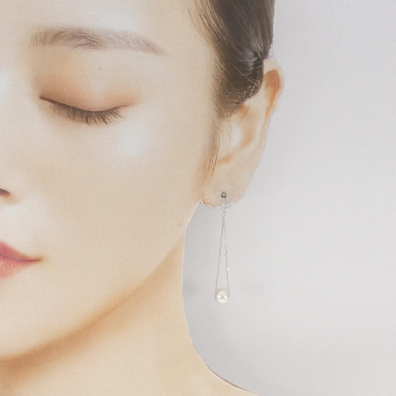 K10WG 淡水パール ピアス 7.7mm