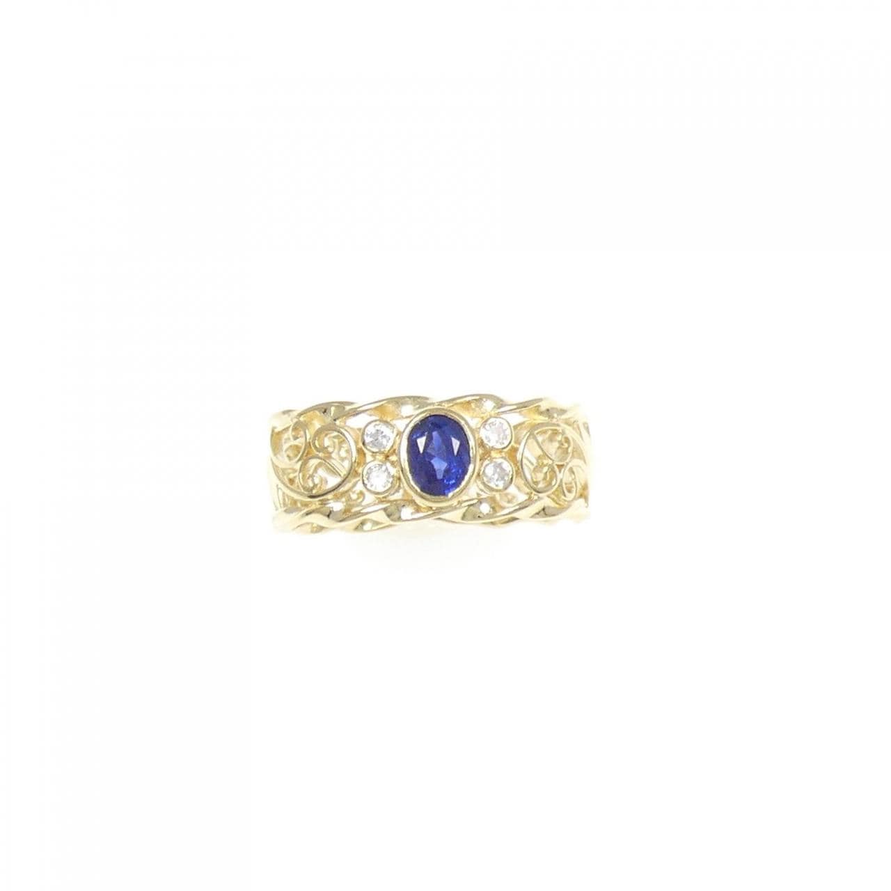 K18YG サファイヤ リング 0.31CT