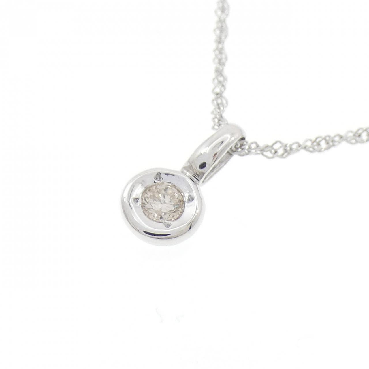 K14WG ダイヤモンド ネックレス 0.05CT