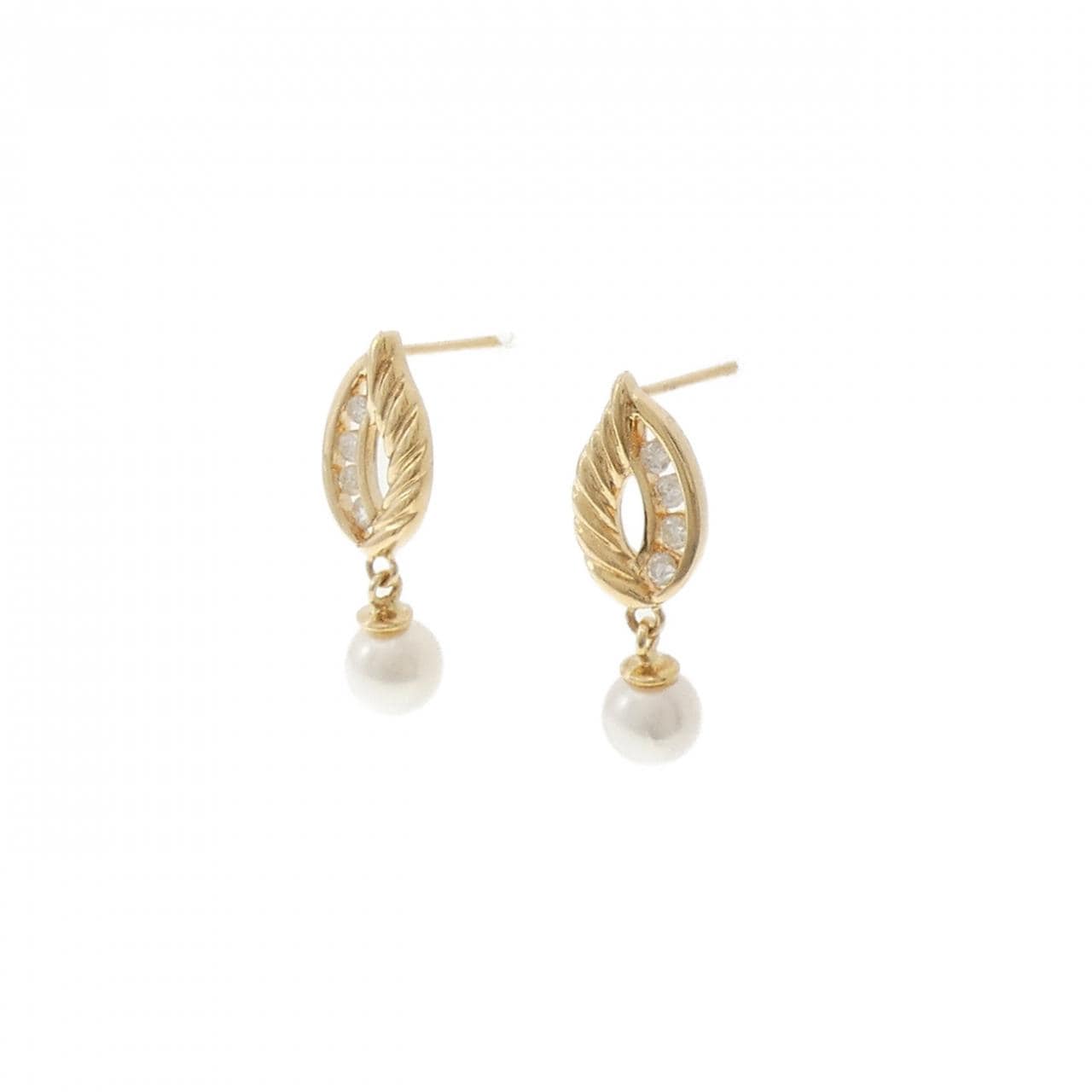 K18YG アコヤパール ピアス 5.1mm