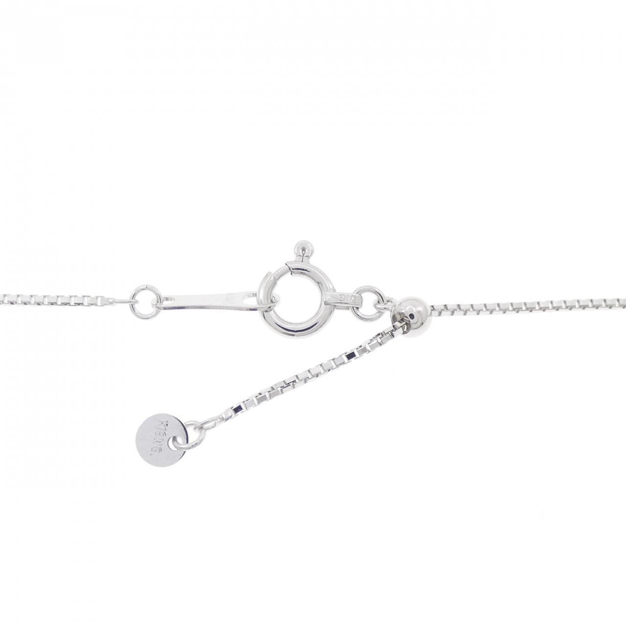 K18WG フラワー ダイヤモンド ネックレス 1.02CT