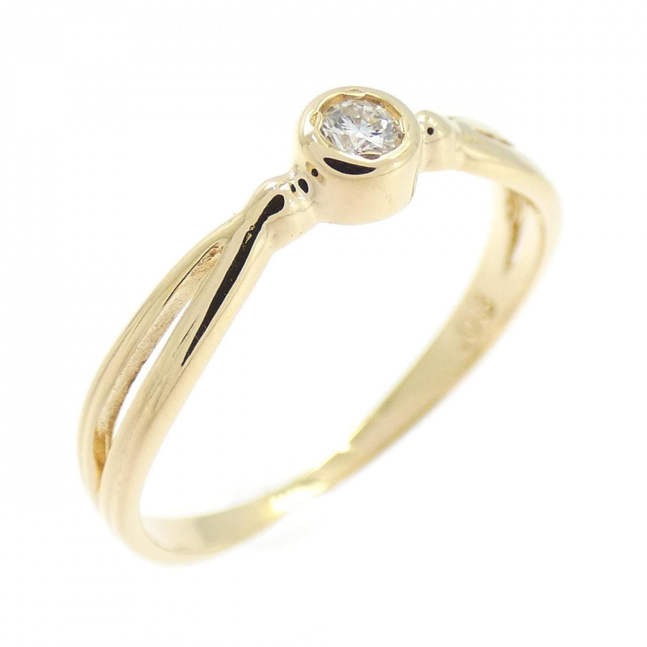 K18YG ダイヤモンド リング 0.03CT