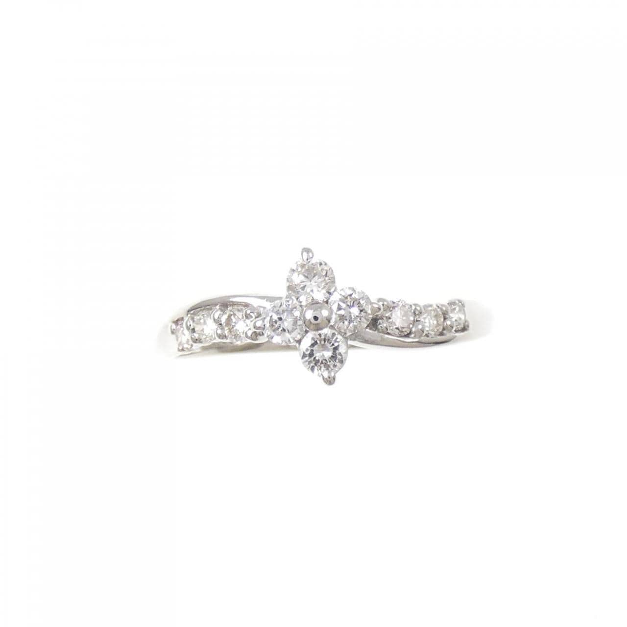 PT900 フラワー ダイヤモンド リング 0.30CT