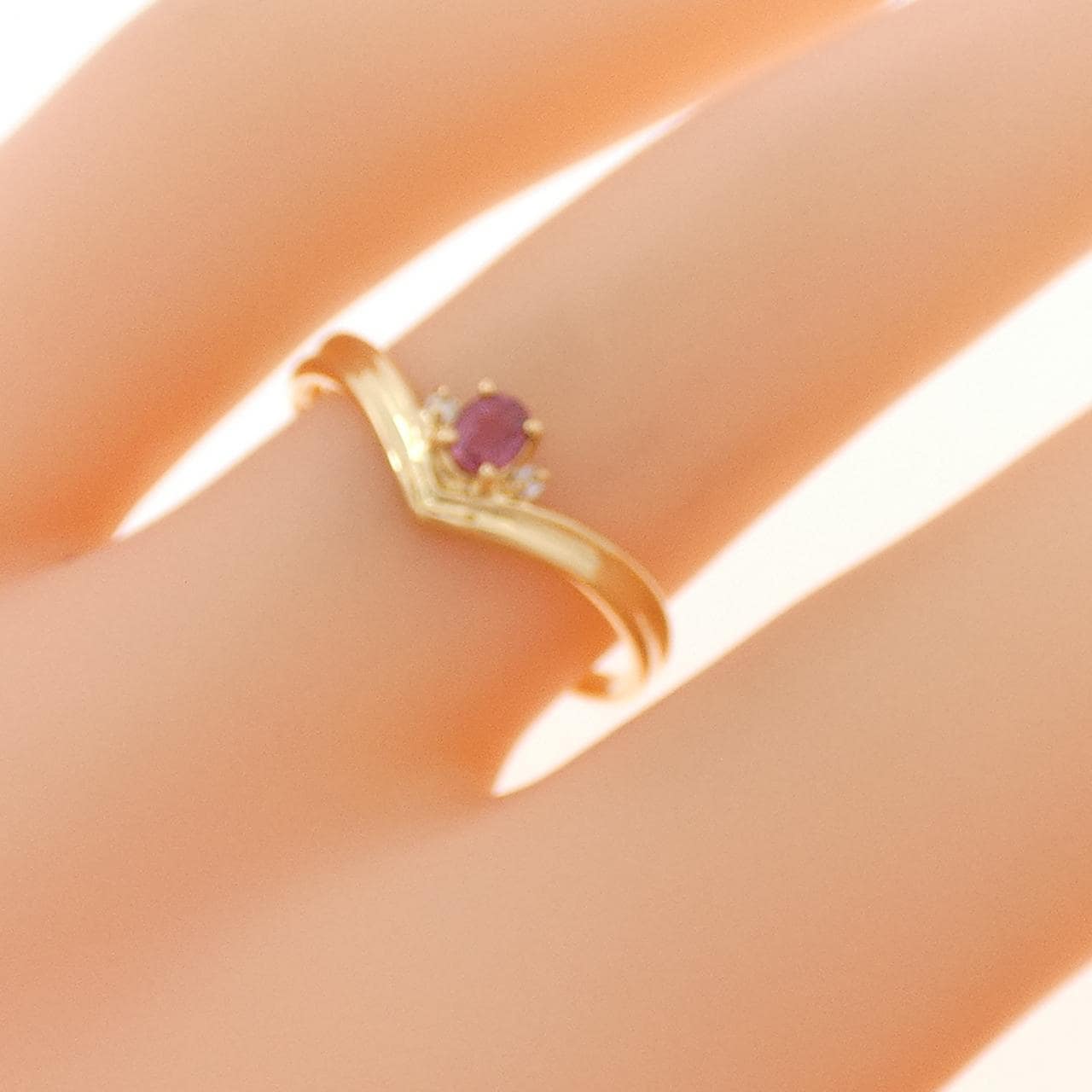 K18YG サファイヤ リング 0.11CT