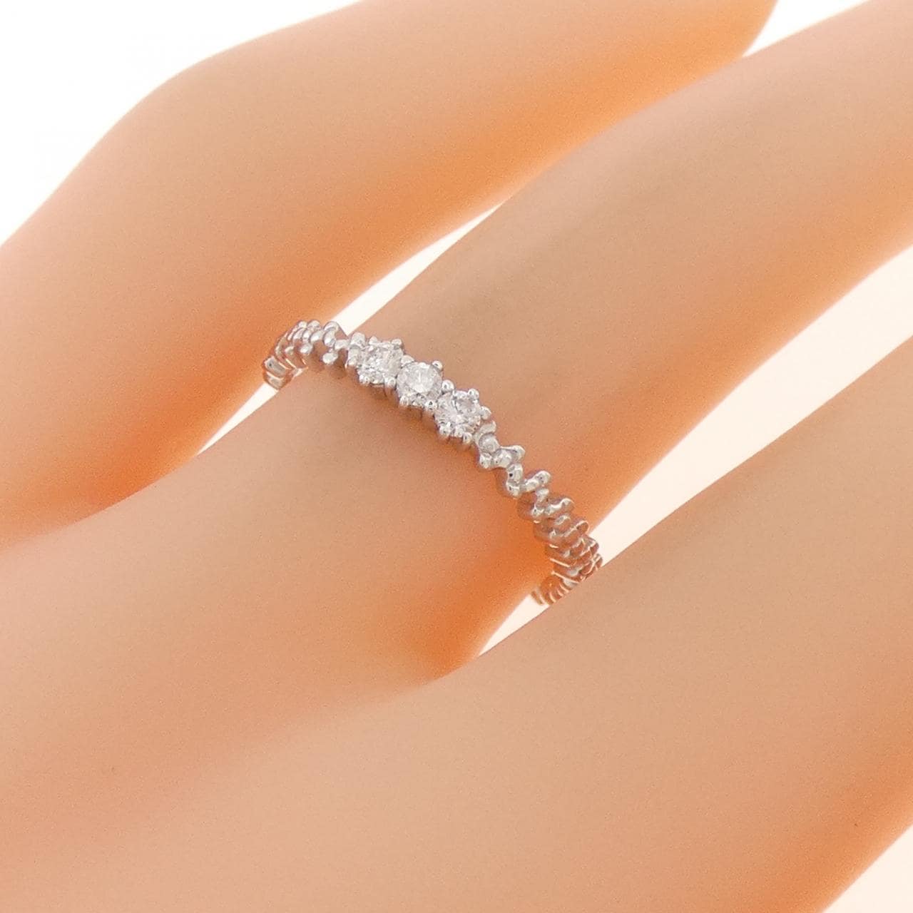 K10WG ダイヤモンド リング 0.09CT