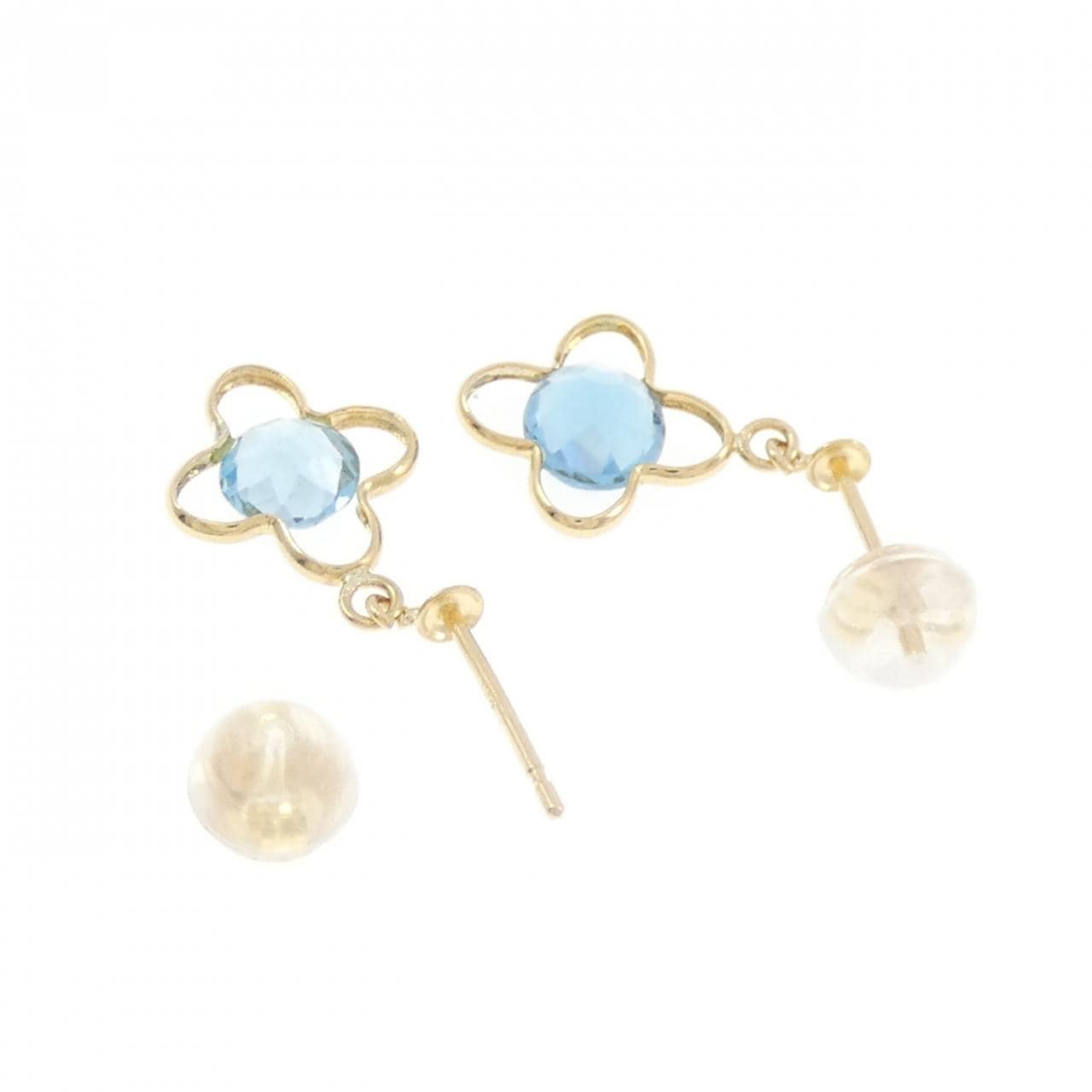 K18YG blue Topaz earrings