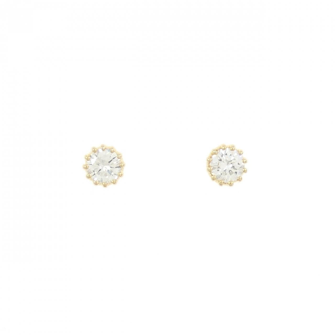 【リメイク】K18YG/ST ダイヤモンド ピアス 0.216CT 0.239CT G VS2 VG-GOOD