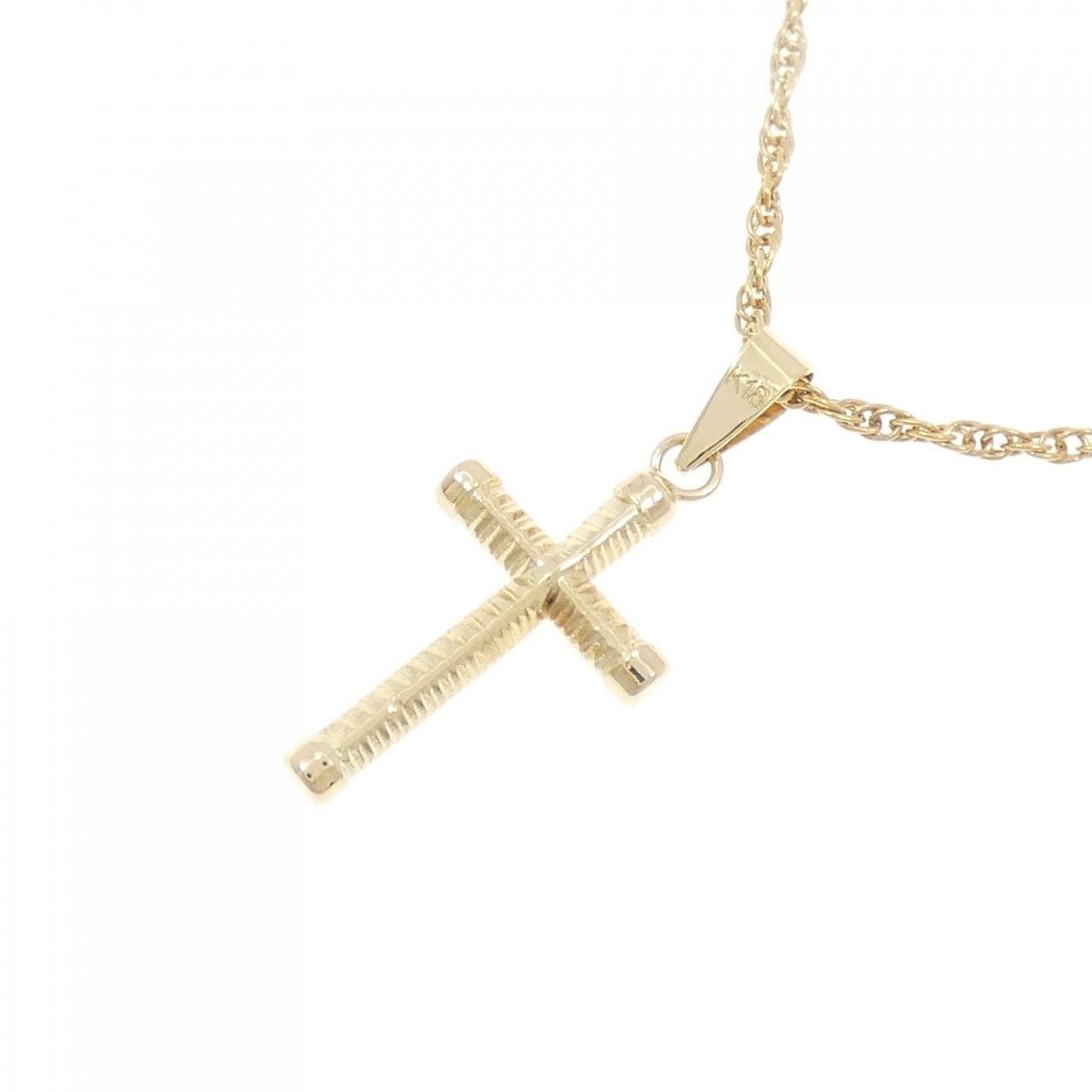 K18YG クロス ネックレス