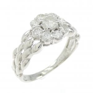 PT900 フラワー ダイヤモンド リング 0.23CT