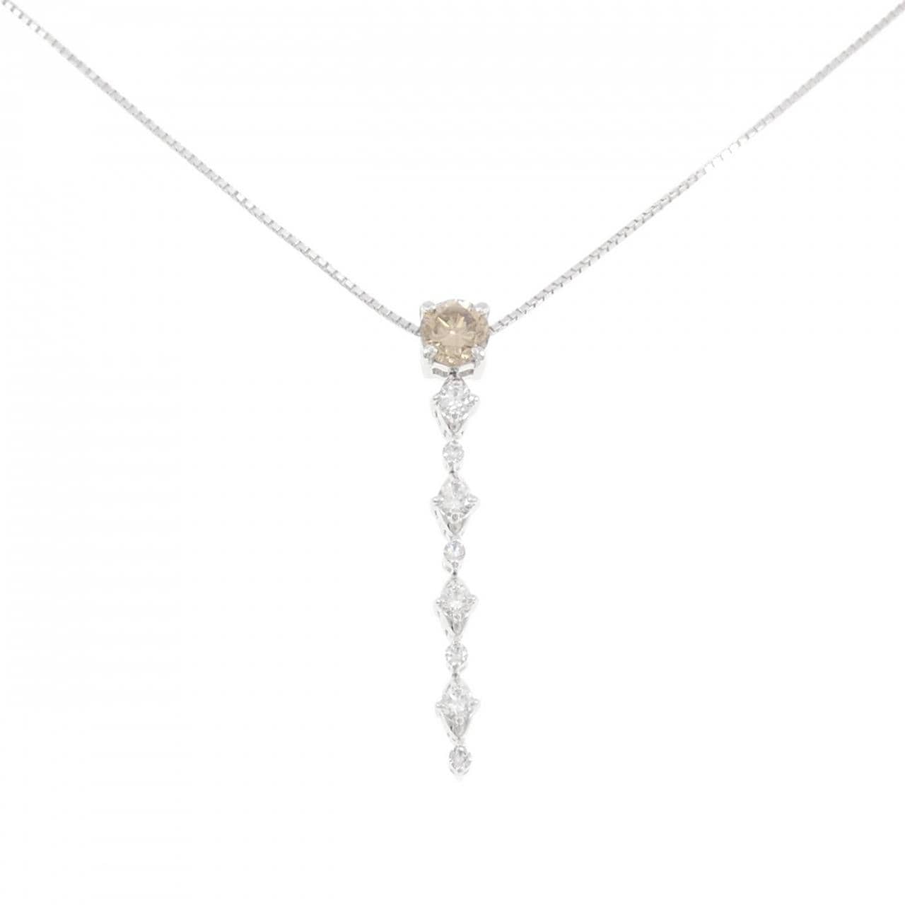 PT900/K18WG ダイヤモンド ネックレス 1.023CT