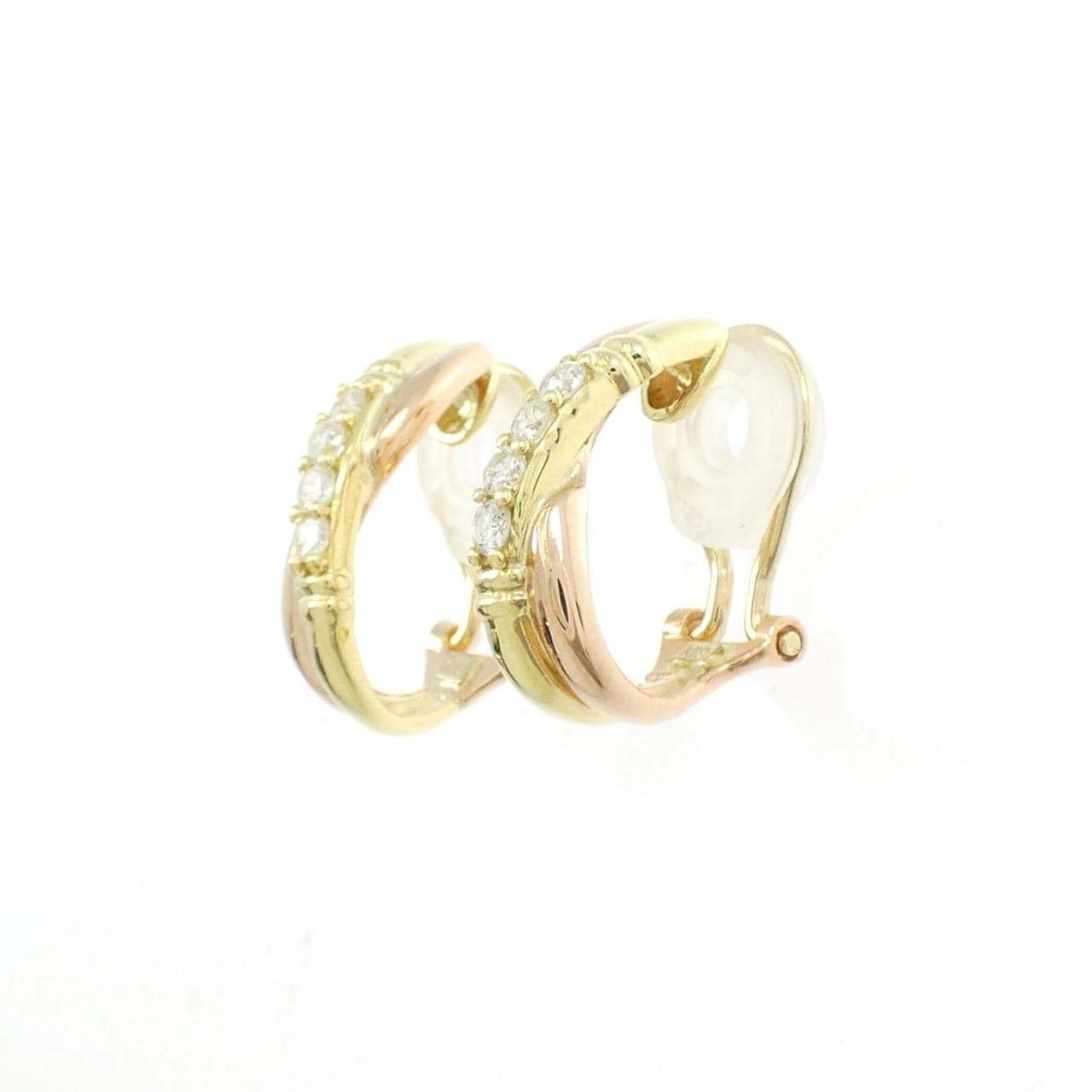 K18YG/K18PG ダイヤモンド イヤリング 0.28CT