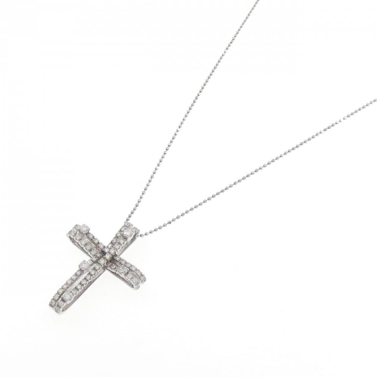 PT900/PT850 クロス ダイヤモンド ネックレス 1.06CT