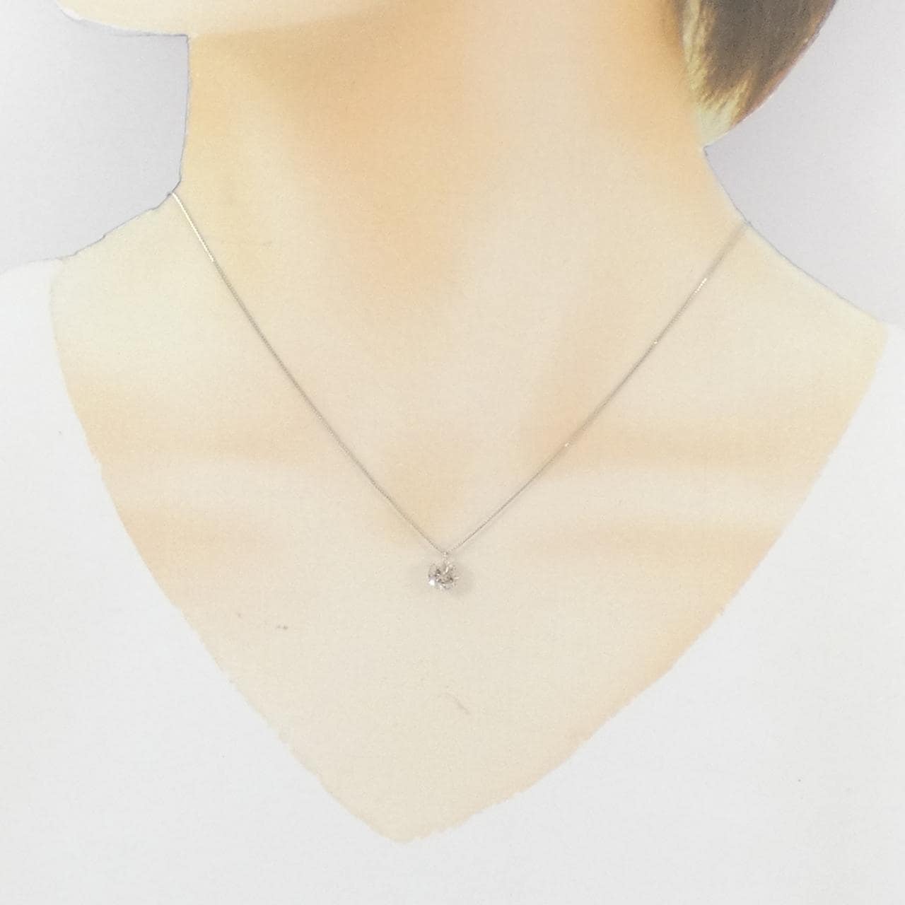 PT900/PT850 ソリティア ダイヤモンド ネックレス 0.70CT