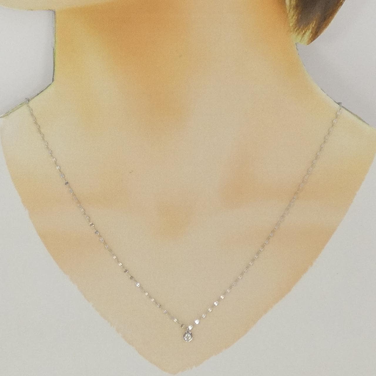 K10WG ダイヤモンド ネックレス 0.06CT