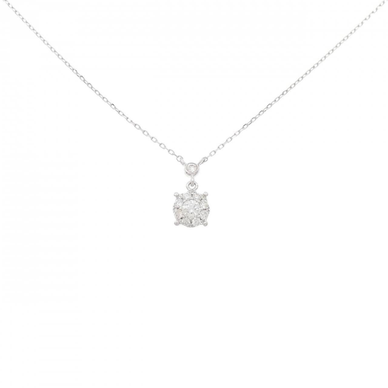 K18WG ダイヤモンド ネックレス 0.15CT