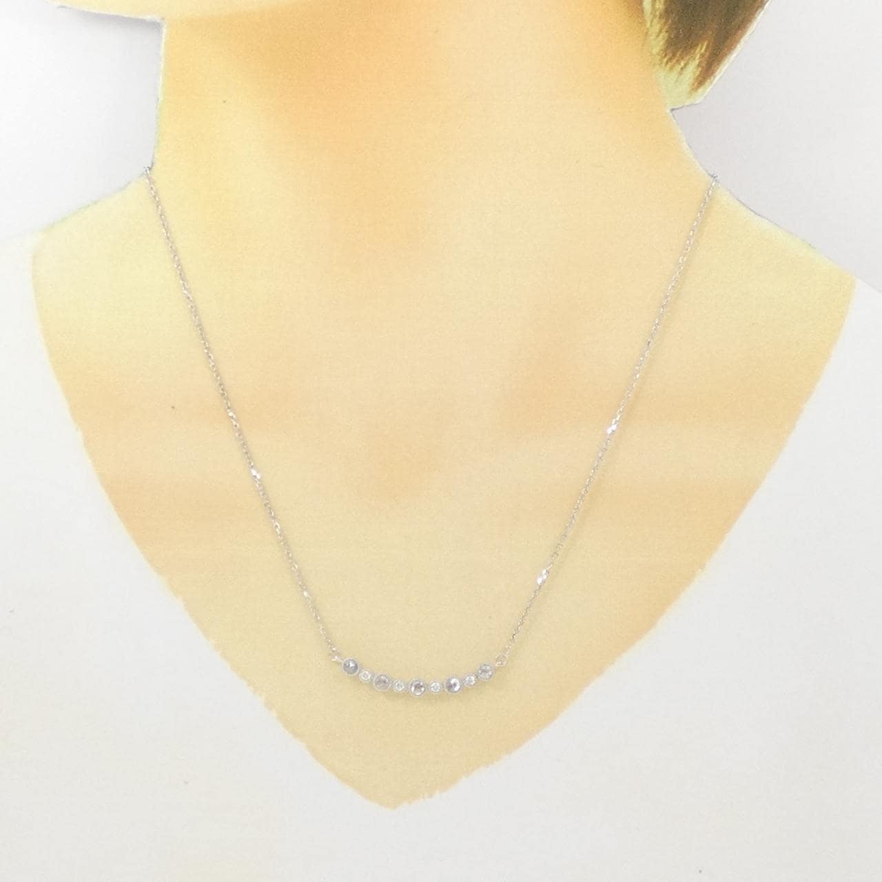 K18WG ダイヤモンド ネックレス 0.43CT