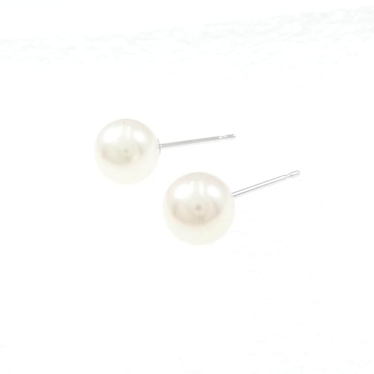 K14WG Akoya pearl earrings 6.9mm