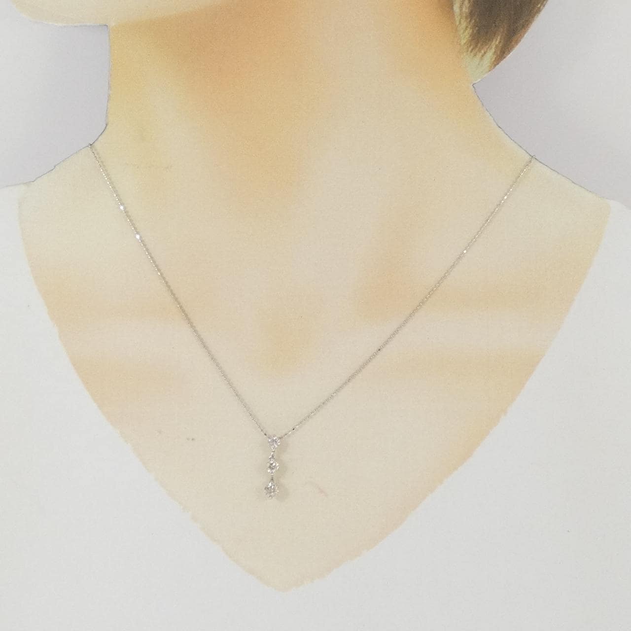 K18WG ダイヤモンド ネックレス 0.50CT