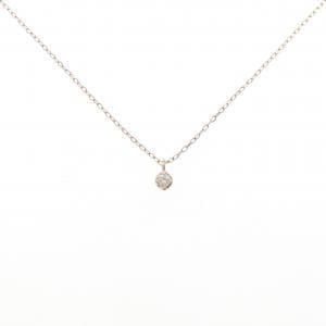 K10PG ソリティア ダイヤモンド ネックレス 0.03CT