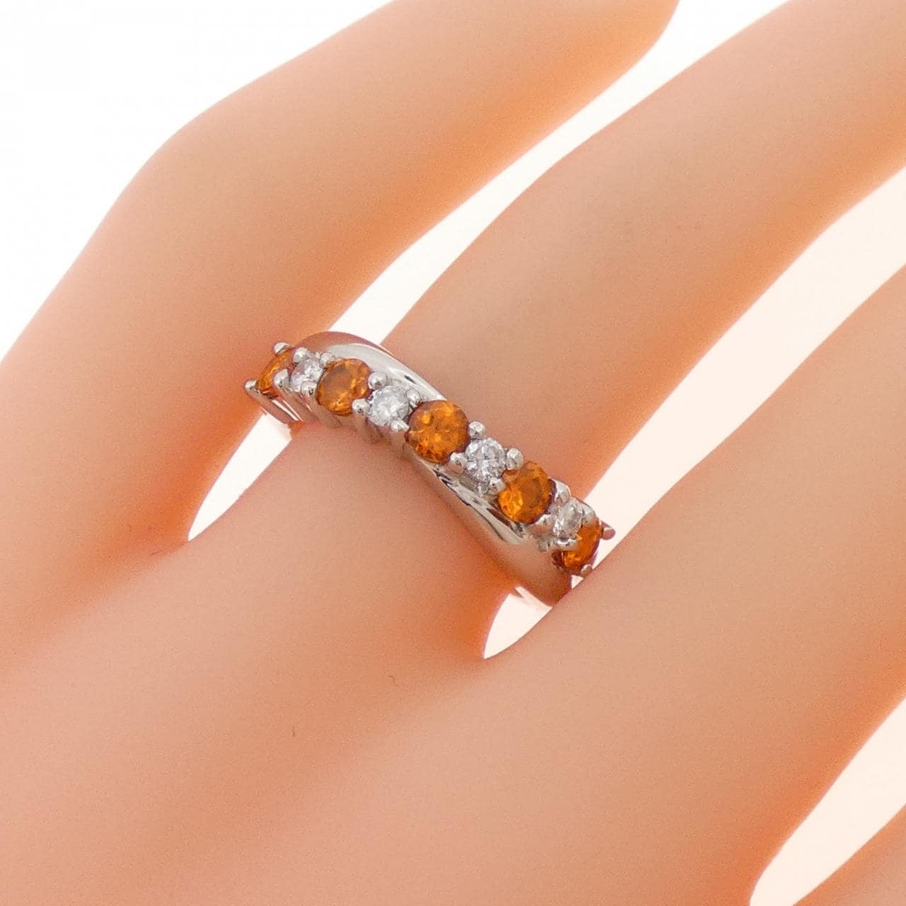 PT900 ガーネット リング 0.75CT