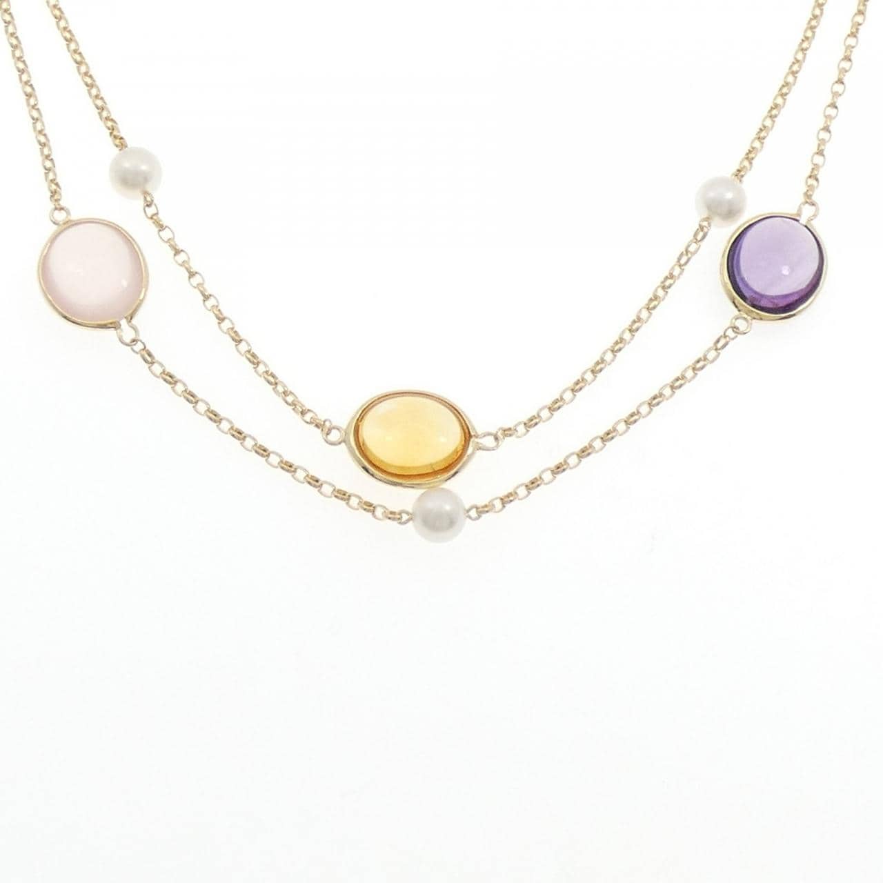 ミキモト カラーストーン ネックレス