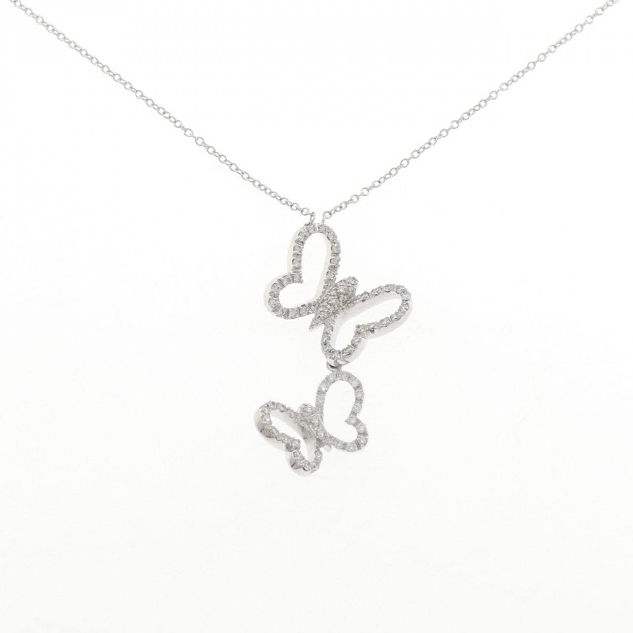 ポンテヴェキオ バタフライ ダイヤモンド ネックレス 0.55CT