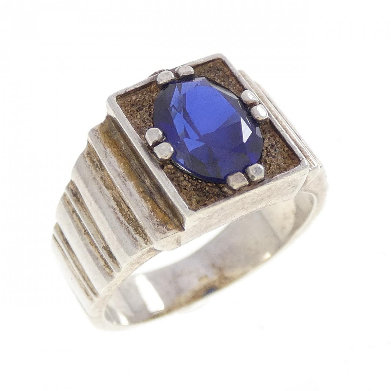 925SV 合成サファイヤ リング