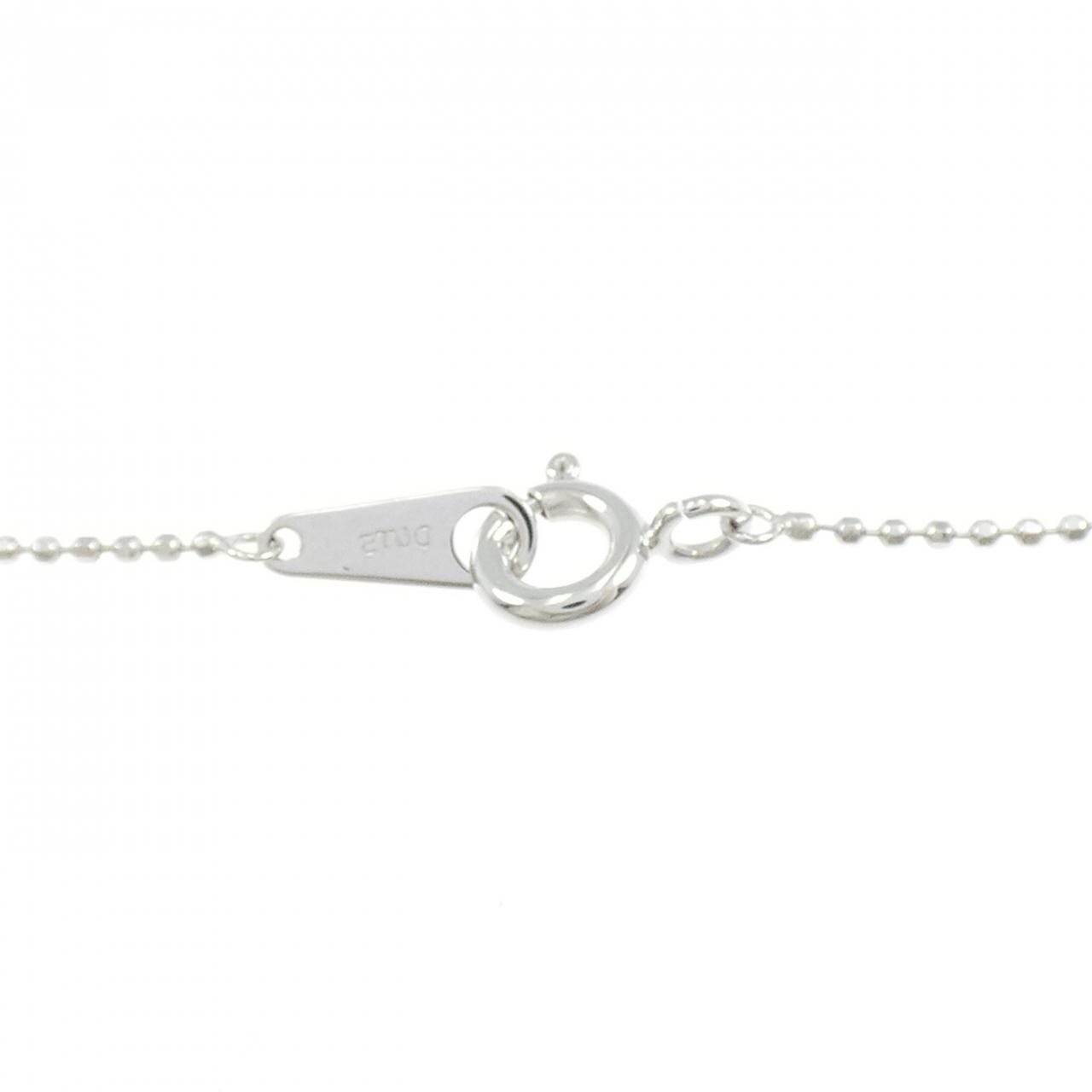 K18WG クロス ダイヤモンド ネックレス 0.12CT
