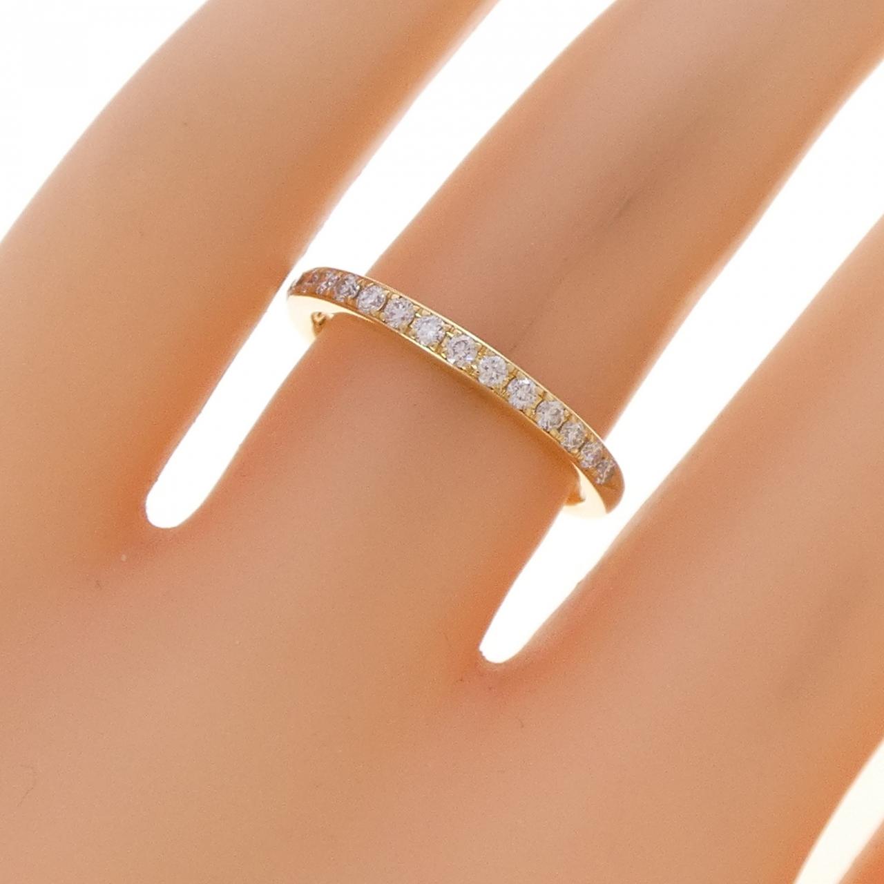 K18YG ハーフエタニティ ダイヤモンド リング 0.238CT