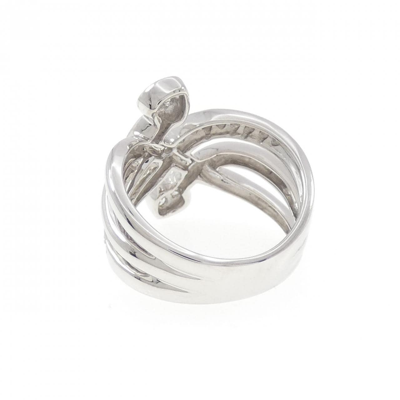 750WG ハート ダイヤモンド リング 0.13CT