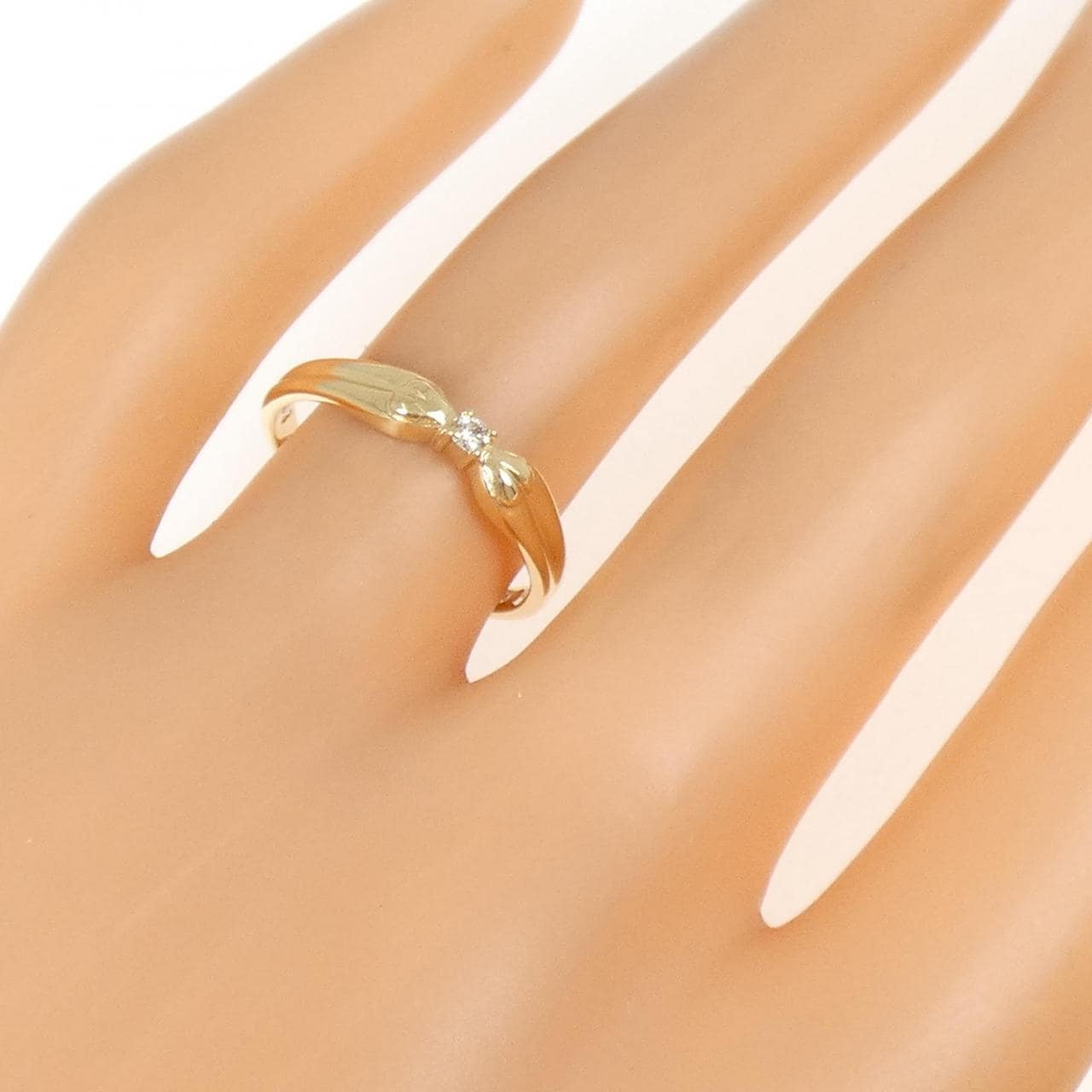 K18YG ダイヤモンド リング 0.03CT