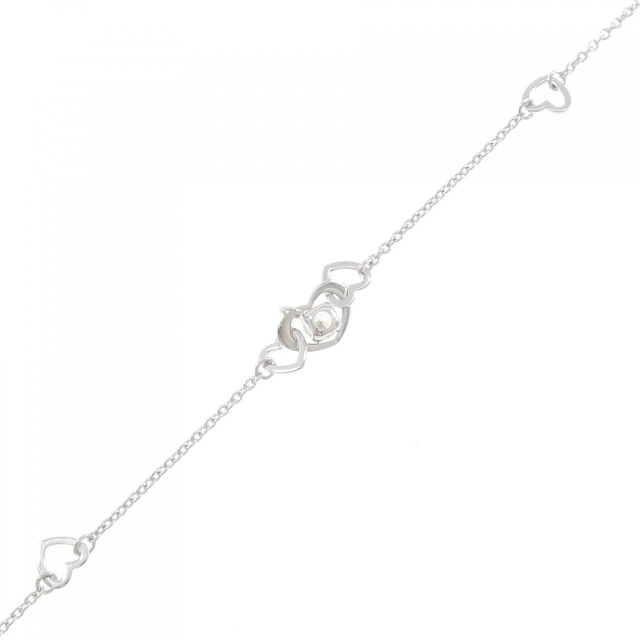 K10WG ハート キュービック ブレスレット