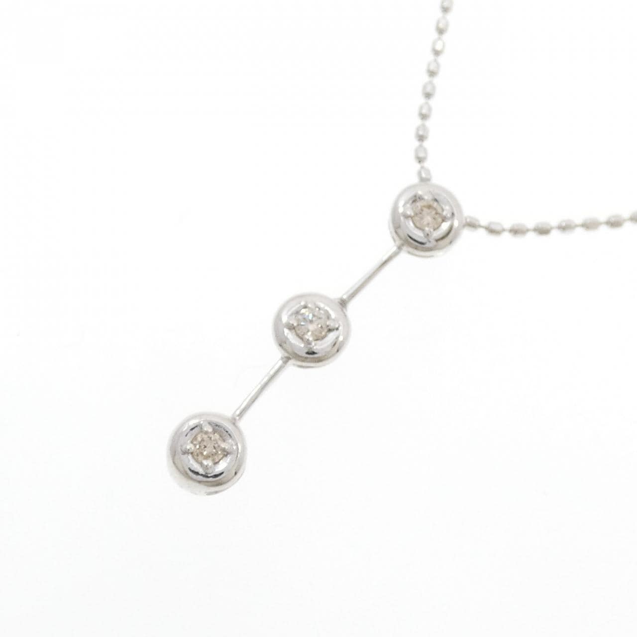 K14WG ダイヤモンド ネックレス 0.06CT