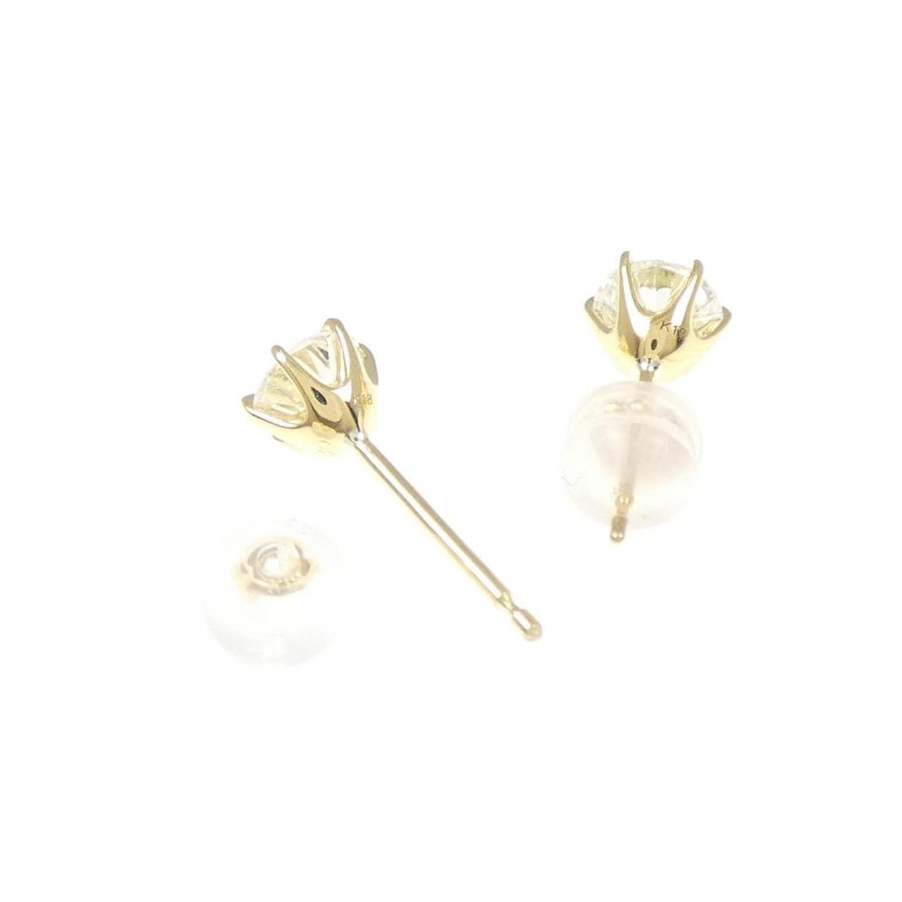 [BRAND NEW] K18YG Diamond Earrings 0.530CT 0.530CT G SI2 VG