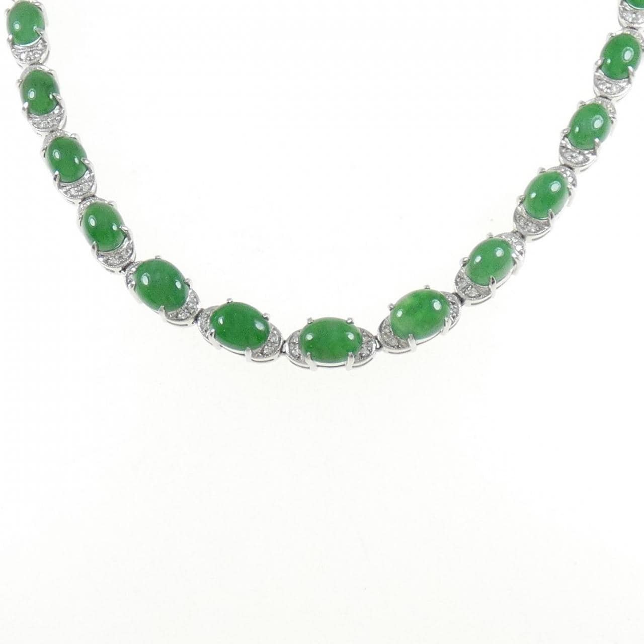 K18WG jade necklace 55.95CT