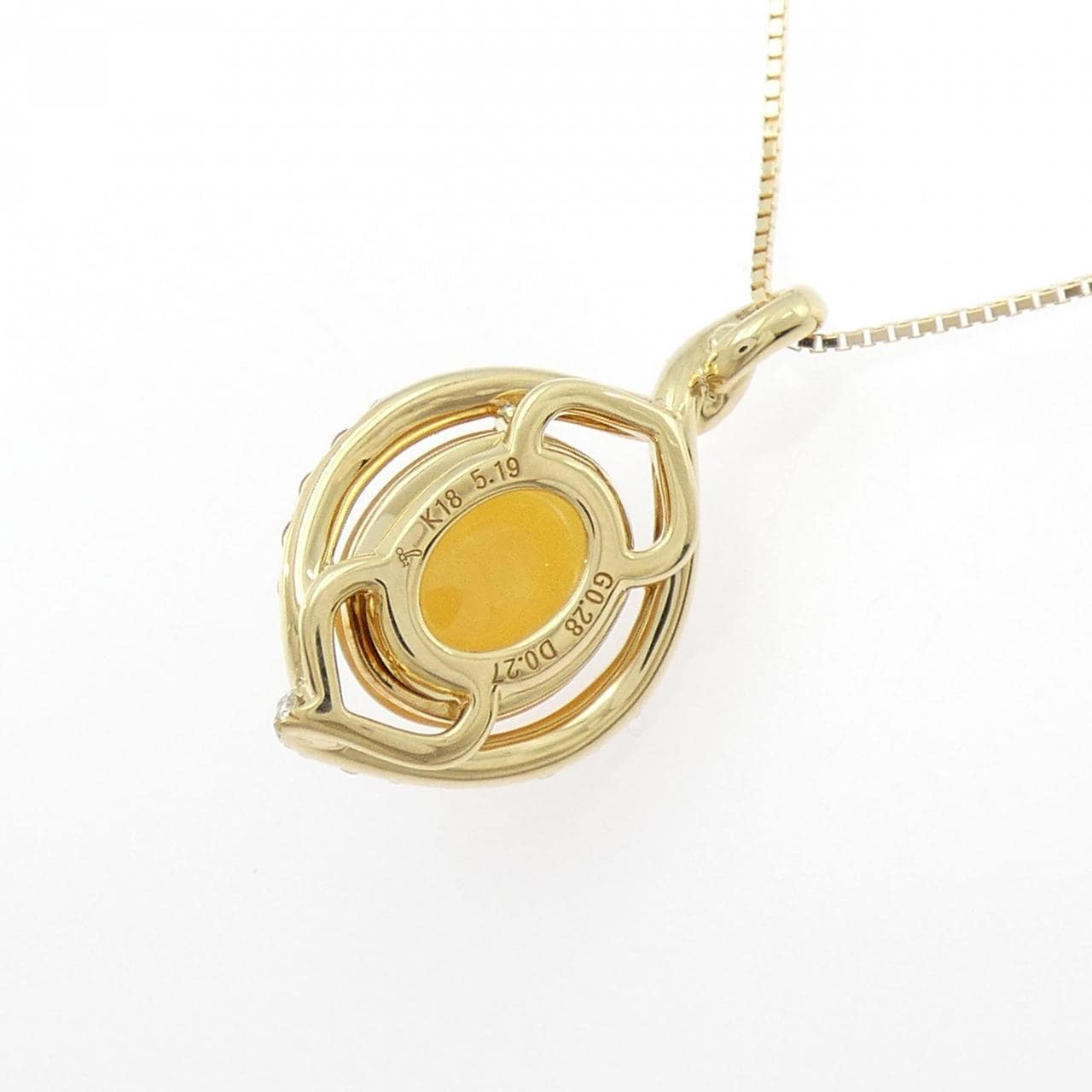 K18YG ヒスイ ネックレス 5.19CT