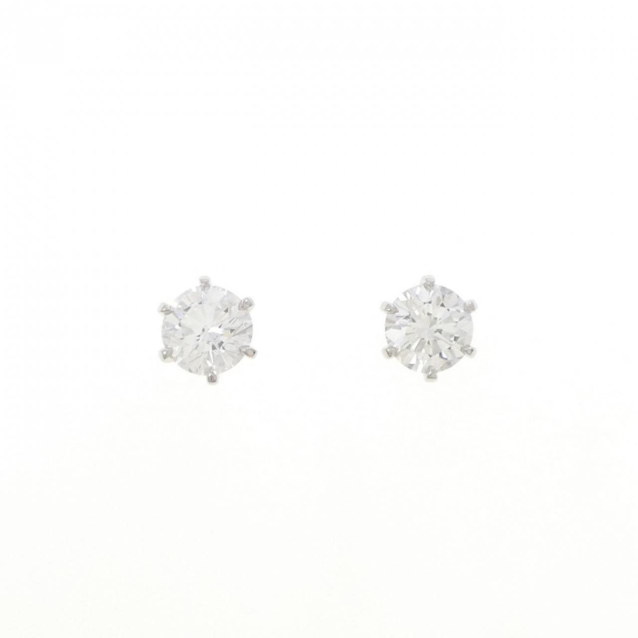 【リメイク】PT900/ST ダイヤモンド ピアス 0.514CT 0.524CT E VS1 VG-G