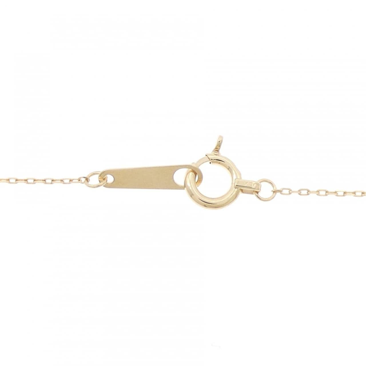 K10YG ハート ガーネット ネックレス