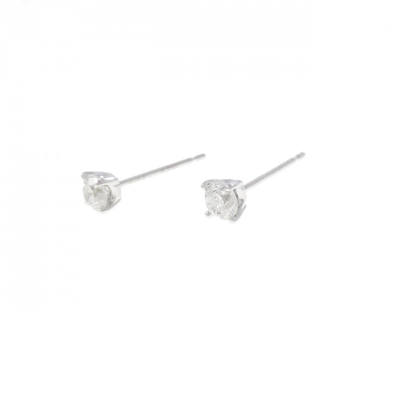 PT900 ソリティア ダイヤモンド ピアス 0.56CT