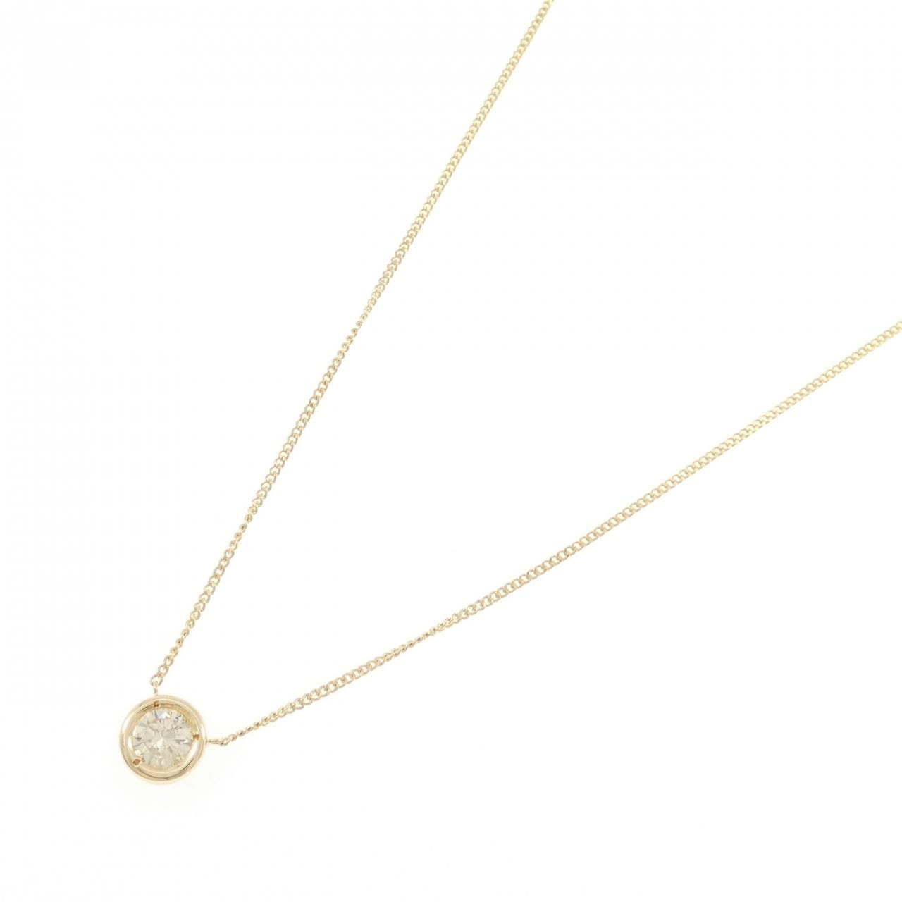 750YG ソリティア ダイヤモンド ネックレス 0.41CT