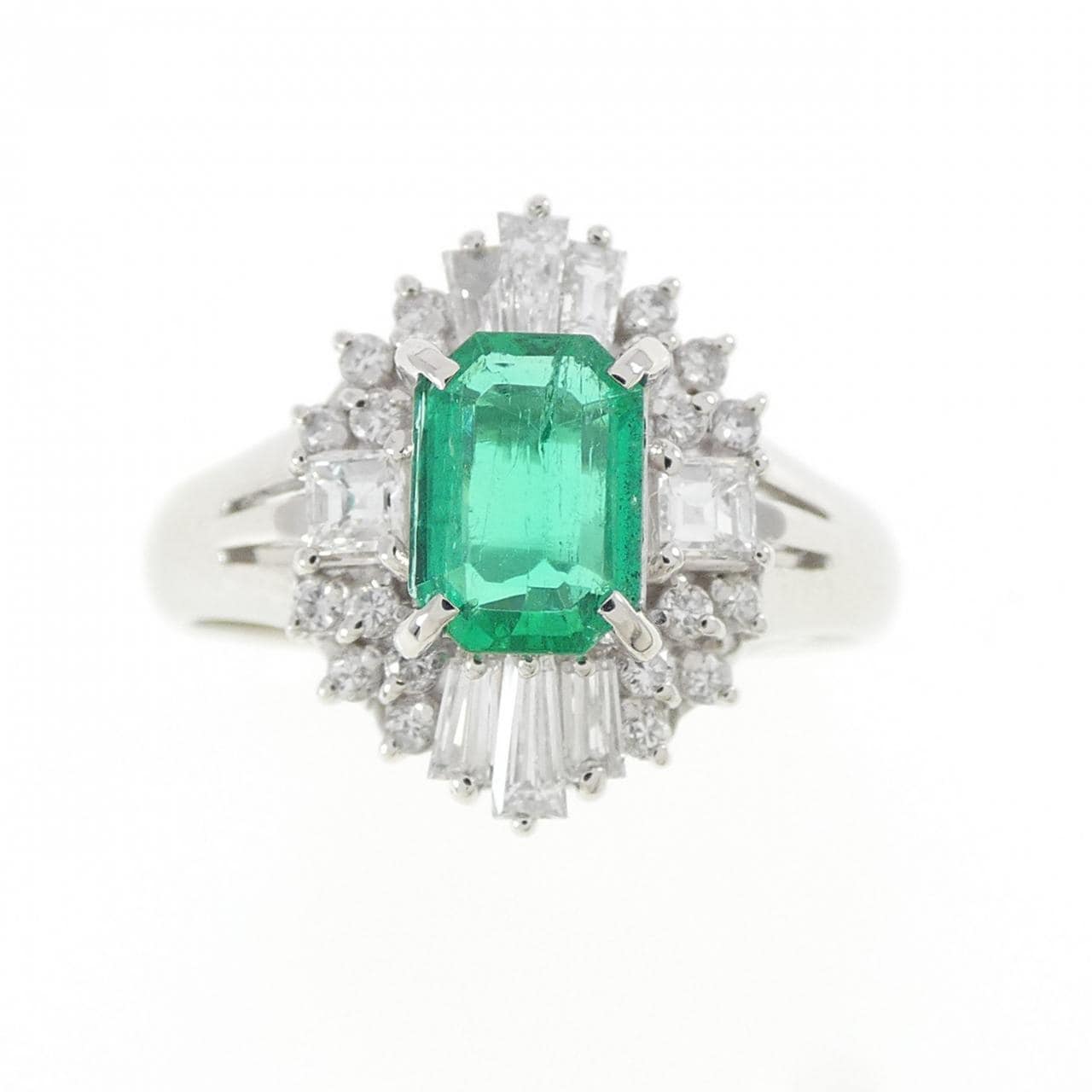 PT900 エメラルド リング 0.53CT