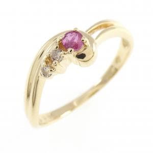 K18YG ruby ring