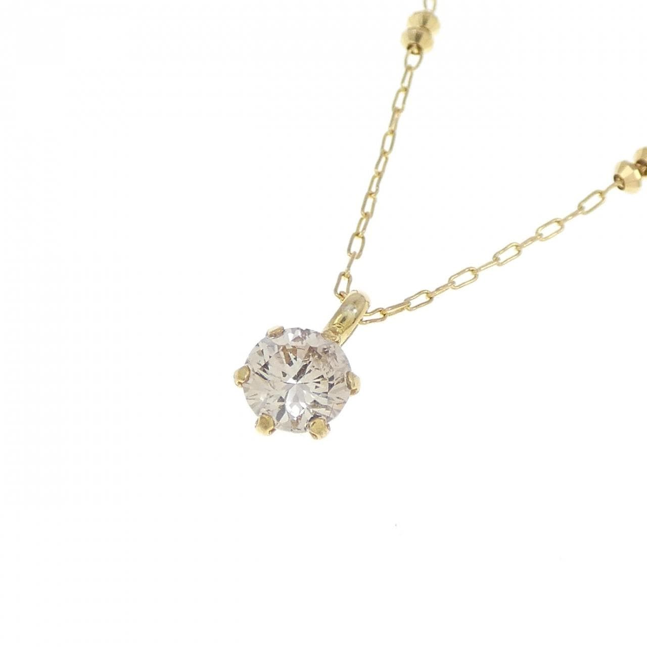 K18YG ソリティア ダイヤモンド ネックレス 0.30CT